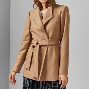 Ted Baker Drytaa Short Belted Wrap Coat - camel color